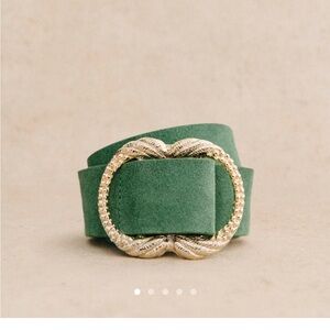 Sezane Green Belt with Gold Buckle